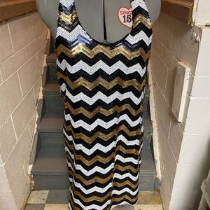 Zigzag Sequin Dress